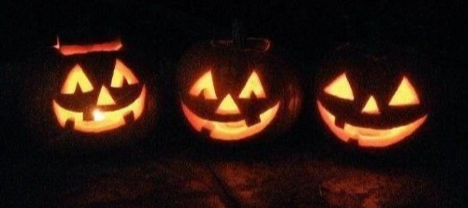 Halloween — Glowing Pumpkin Trio