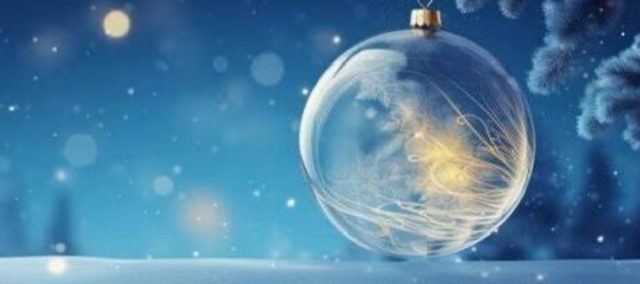Christmas — Blue Glass Ornament